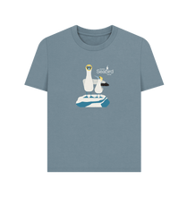 Load image into Gallery viewer, Stone Blue Scottish Seabird Centre - Womens Gannet T-shirt