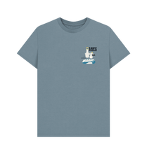 Load image into Gallery viewer, Stone Blue Printed T-shirt Front