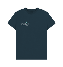 Load image into Gallery viewer, Denim Blue Scottish Seabird Centre - Adult T-shirt - Diving Gannet