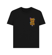 Load image into Gallery viewer, Black Printed T-shirt Front