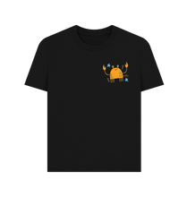Load image into Gallery viewer, Black Printed T-shirt Front