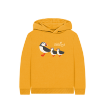 Load image into Gallery viewer, Mustard Printed Kids Hoodie Front