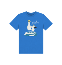 Load image into Gallery viewer, Bright Blue Scottish Seabird Centre - Kids Gannet T-shirt