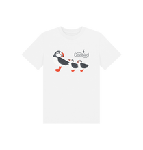 Load image into Gallery viewer, White Scottish Seabird Centre - Kids Puffin T-shirt