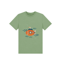 Load image into Gallery viewer, Sage Printed Kids T-Shirt Front