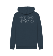 Load image into Gallery viewer, Navy Printed Hoody Back