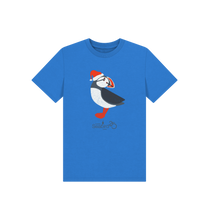 Load image into Gallery viewer, Bright Blue Printed Kids T-Shirt Front