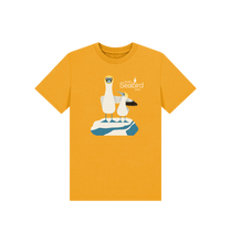 Load image into Gallery viewer, Mustard Scottish Seabird Centre - Kids Gannet T-shirt
