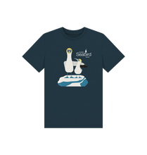 Load image into Gallery viewer, Denim Blue Scottish Seabird Centre - Kids Gannet T-shirt
