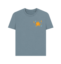 Load image into Gallery viewer, Stone Blue Printed T-shirt Front