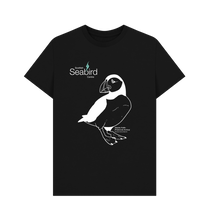 Load image into Gallery viewer, Black Scottish Seabird Centre - Adult Puffin T-Shirt