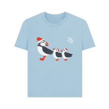 Load image into Gallery viewer, Milky Blue Printed T-shirt Front