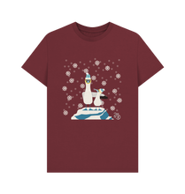 Load image into Gallery viewer, Red Wine Printed T-shirt Front
