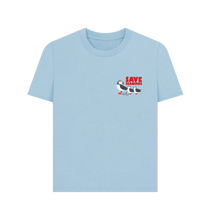 Load image into Gallery viewer, Milky Blue Printed T-shirt Front

