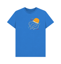 Load image into Gallery viewer, Bright Blue Printed T-shirt Front
