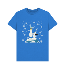 Load image into Gallery viewer, Bright Blue Printed T-shirt Front
