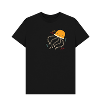 Load image into Gallery viewer, Black Printed T-shirt Front
