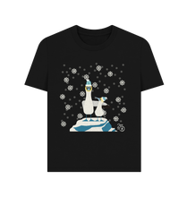 Load image into Gallery viewer, Black Printed T-shirt Front
