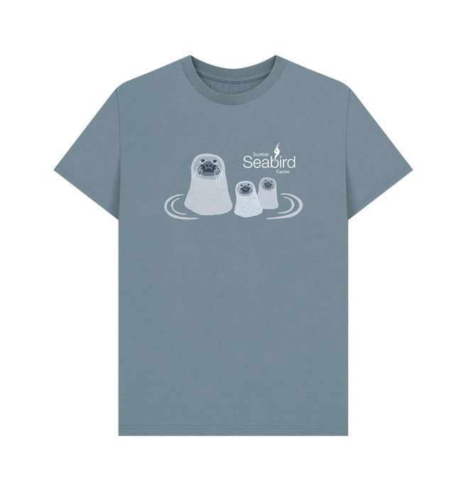 Stone Blue Printed T-shirt Front