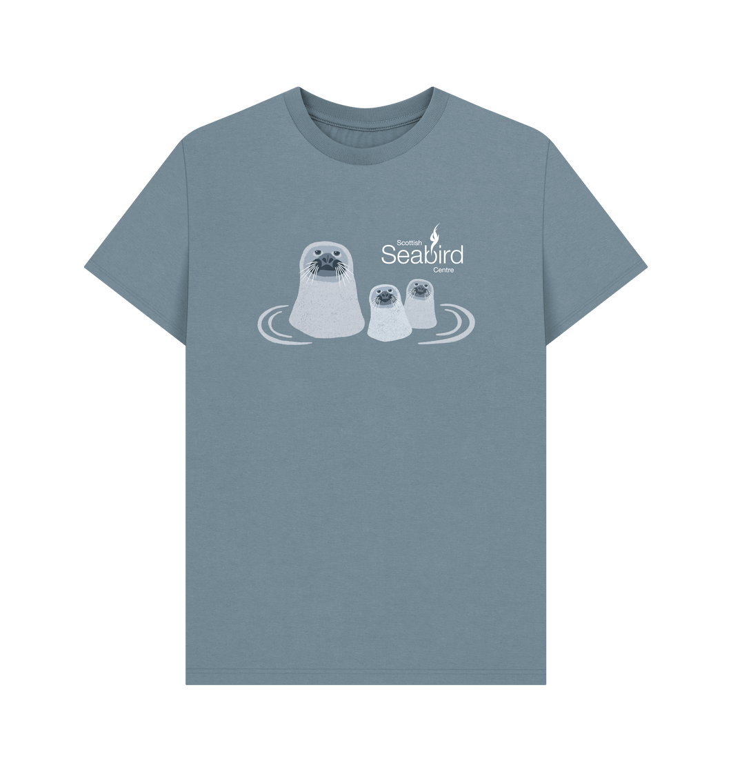 Stone Blue Printed T-shirt Front