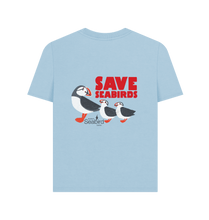 Load image into Gallery viewer, Milky Blue Printed T-shirt Back
