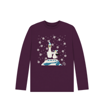 Load image into Gallery viewer, Purple Printed Kids T-Shirt Front
