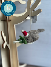 Load image into Gallery viewer, Narwhal Felt Hanging Christmas Decoration
