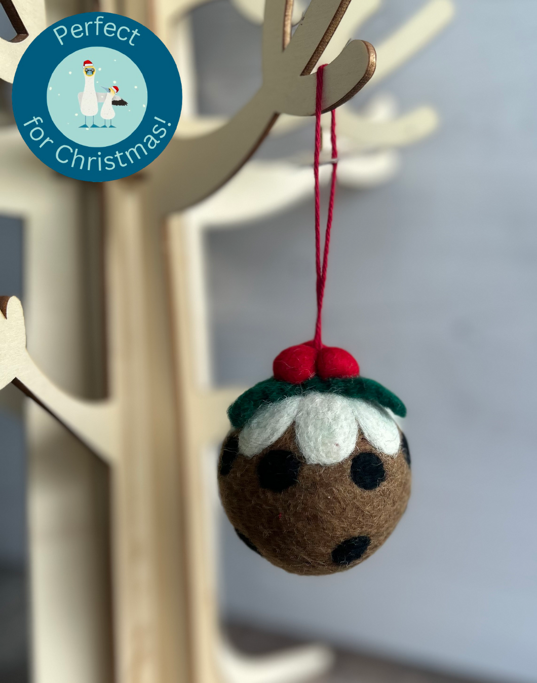 Christmas Pudding Felt Hanging Christmas Decoration