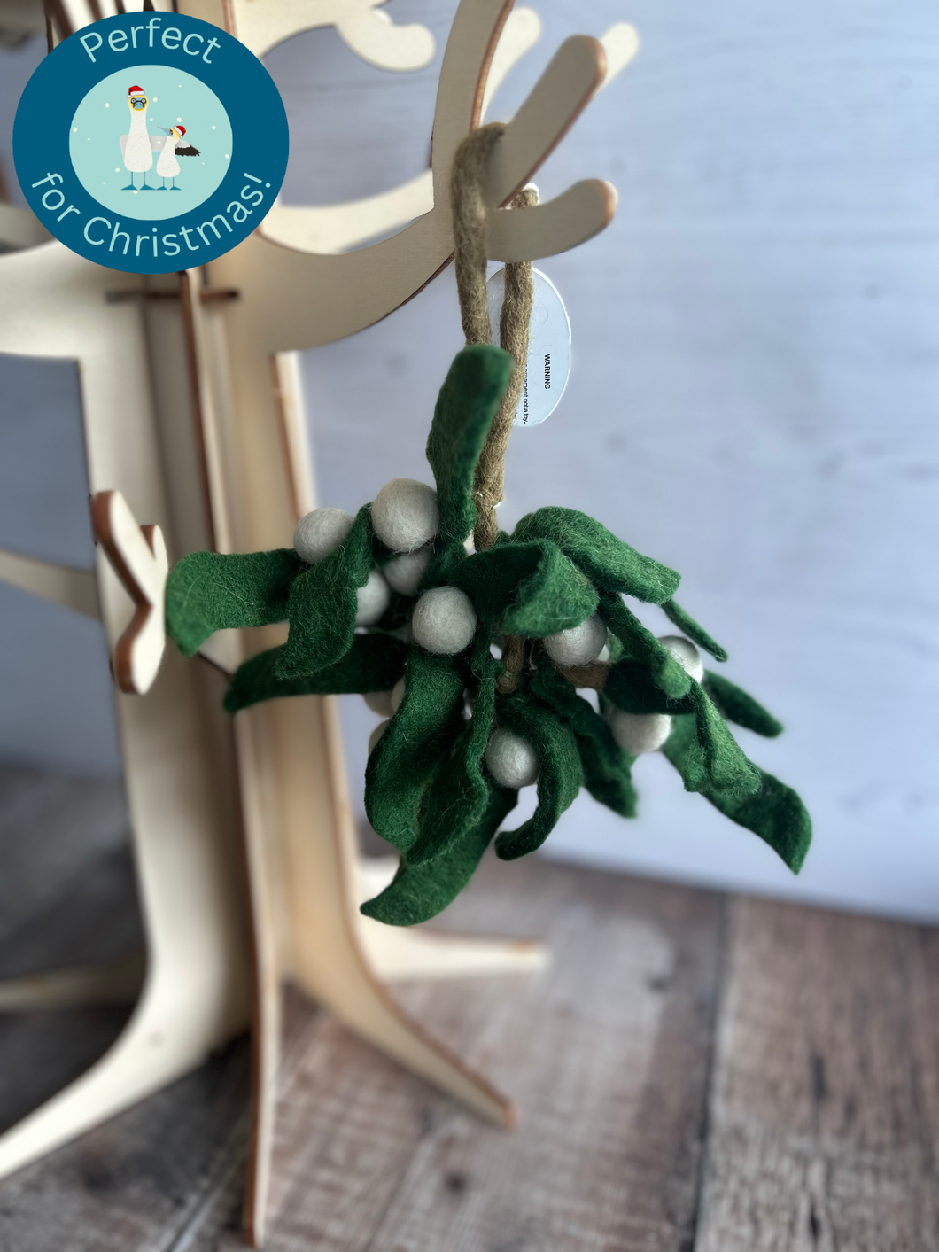 Mistletoe Felt Hanging Christmas Decoration