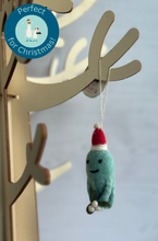 Load image into Gallery viewer, Octopus Felt Hanging Christmas Decoration
