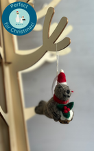 Load image into Gallery viewer, Grey Seal Felt Hanging Christmas Decoration
