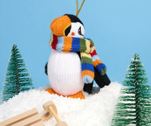 Load image into Gallery viewer, Knitted Puffin Hanging Decoration
