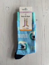 Load image into Gallery viewer, Blue Surfer Socks size 3 - 7
