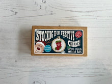 Load image into Gallery viewer, Cross Stitch Mini Kit - Stocking up on Festive Cheer
