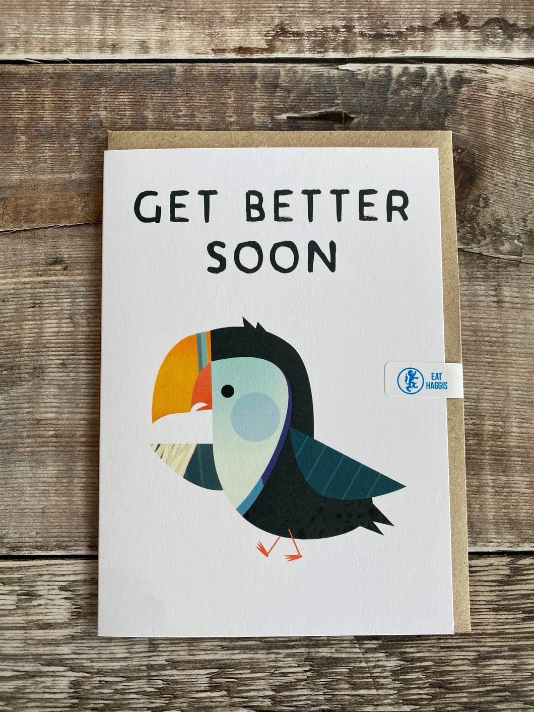 Puffin Get Better Soon Greetings Card