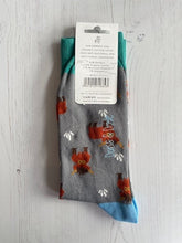 Load image into Gallery viewer, Grey Highland Cow Socks size 7 - 11
