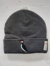 Load image into Gallery viewer, Grey Puffin Beanie hat
