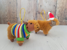 Load image into Gallery viewer, Highland Cow Hanging Decoration
