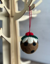 Load image into Gallery viewer, Christmas Pudding Felt Hanging Christmas Decoration
