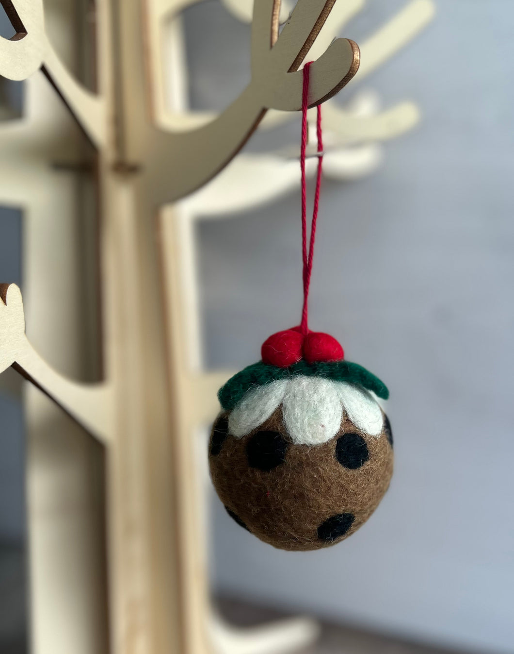 Christmas Pudding Felt Hanging Christmas Decoration