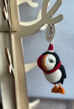 Load image into Gallery viewer, Puffin Felt Hanging Christmas Decoration
