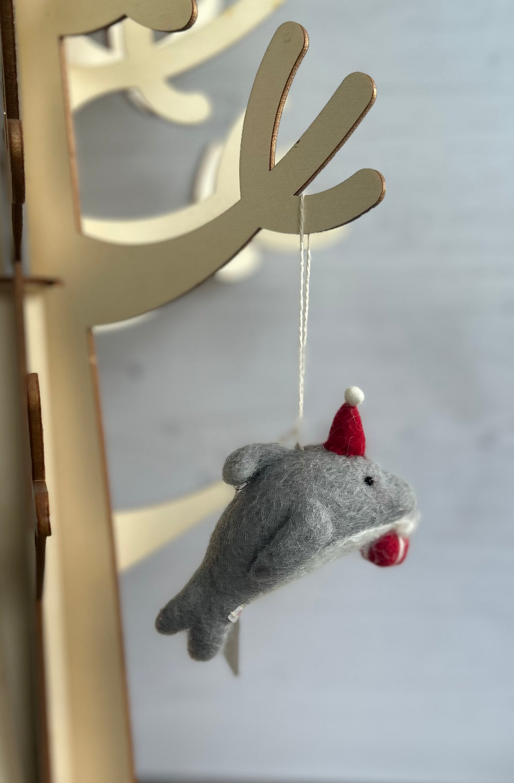 Dolphin Felt Hanging Christmas Decoration
