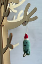 Load image into Gallery viewer, Octopus Felt Hanging Christmas Decoration
