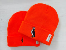 Load image into Gallery viewer, Bright Orange Tern Beanie Hat
