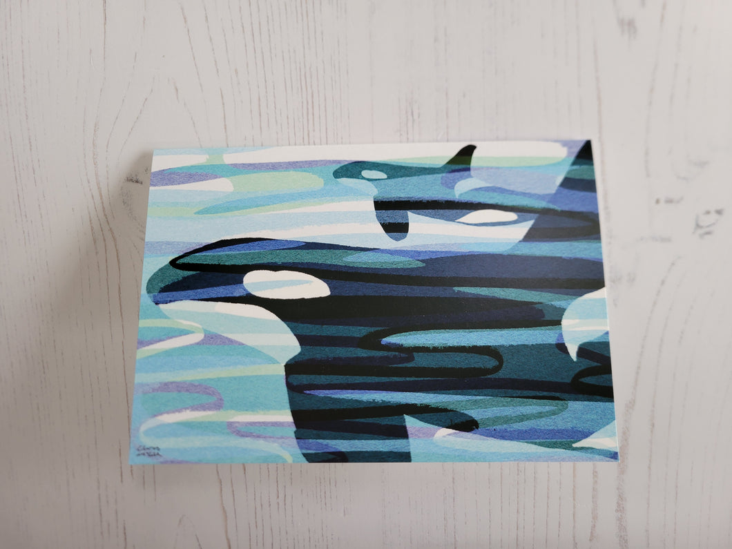 Orcas Greetings Card