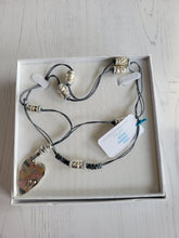 Load image into Gallery viewer, Long Cord Heart Necklace (with twist beads)
