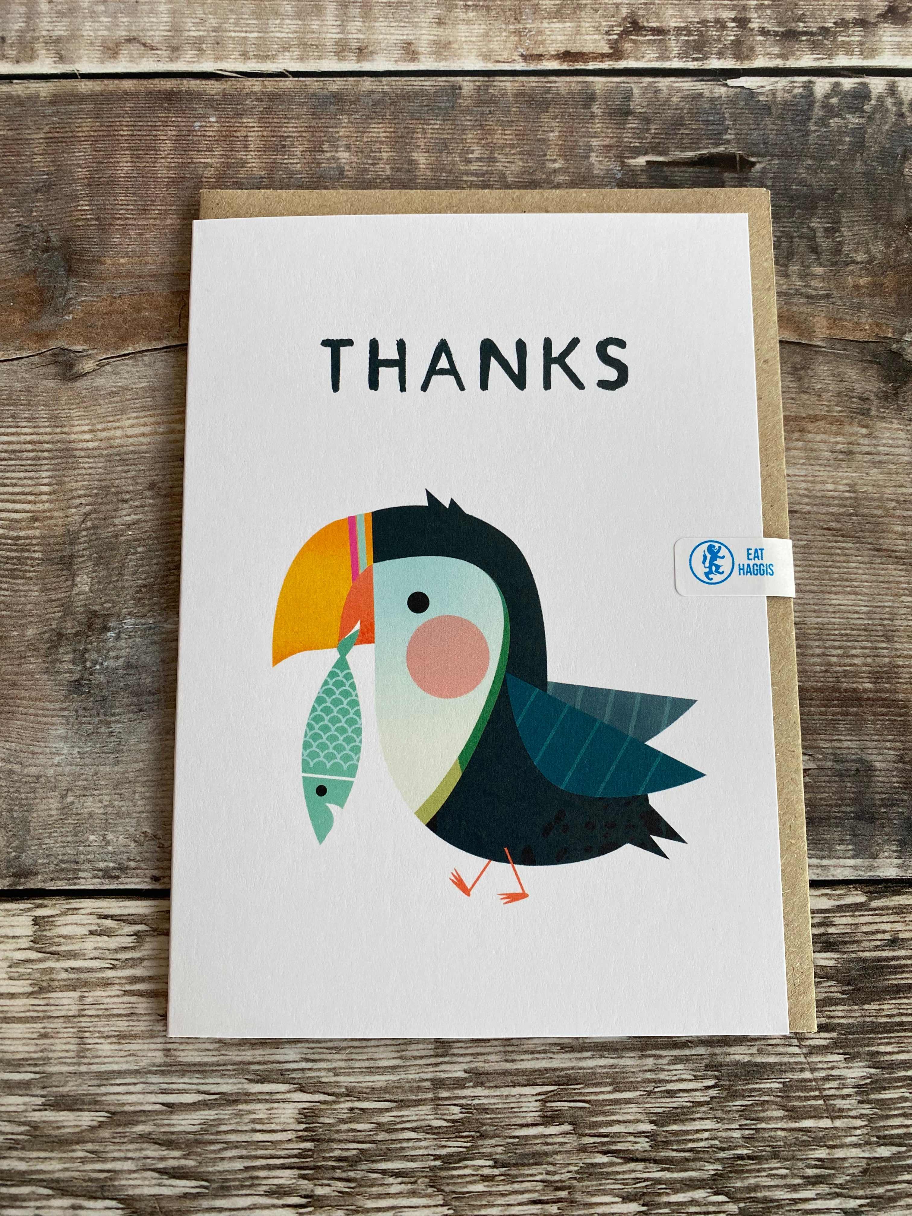 Puffin Thanks Greetings Card – Scottish Seabird Centre