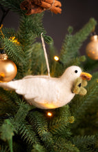 Load image into Gallery viewer, Turtle Dove with Olive Branch Christmas Decoration
