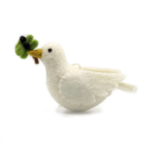 Load image into Gallery viewer, Turtle Dove with Olive Branch Christmas Decoration
