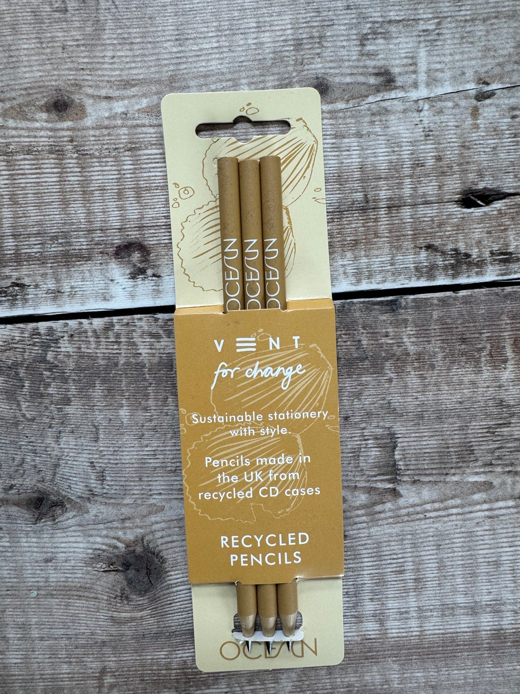 Yellow Sand Pencils (pack of 3)